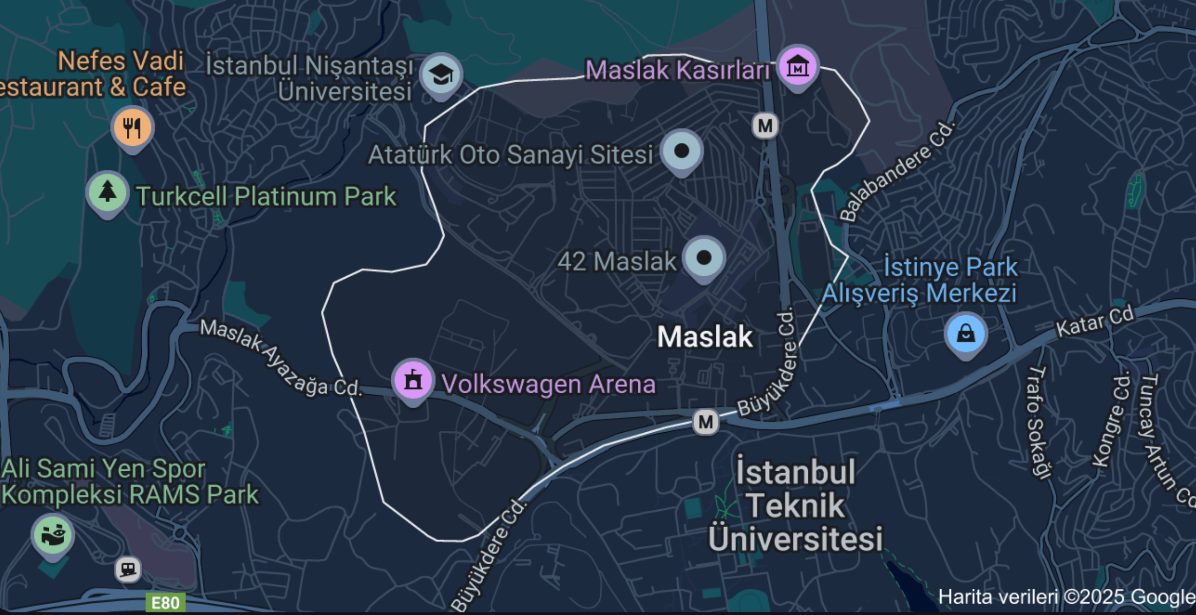 Maslak, İstanbul Harita
